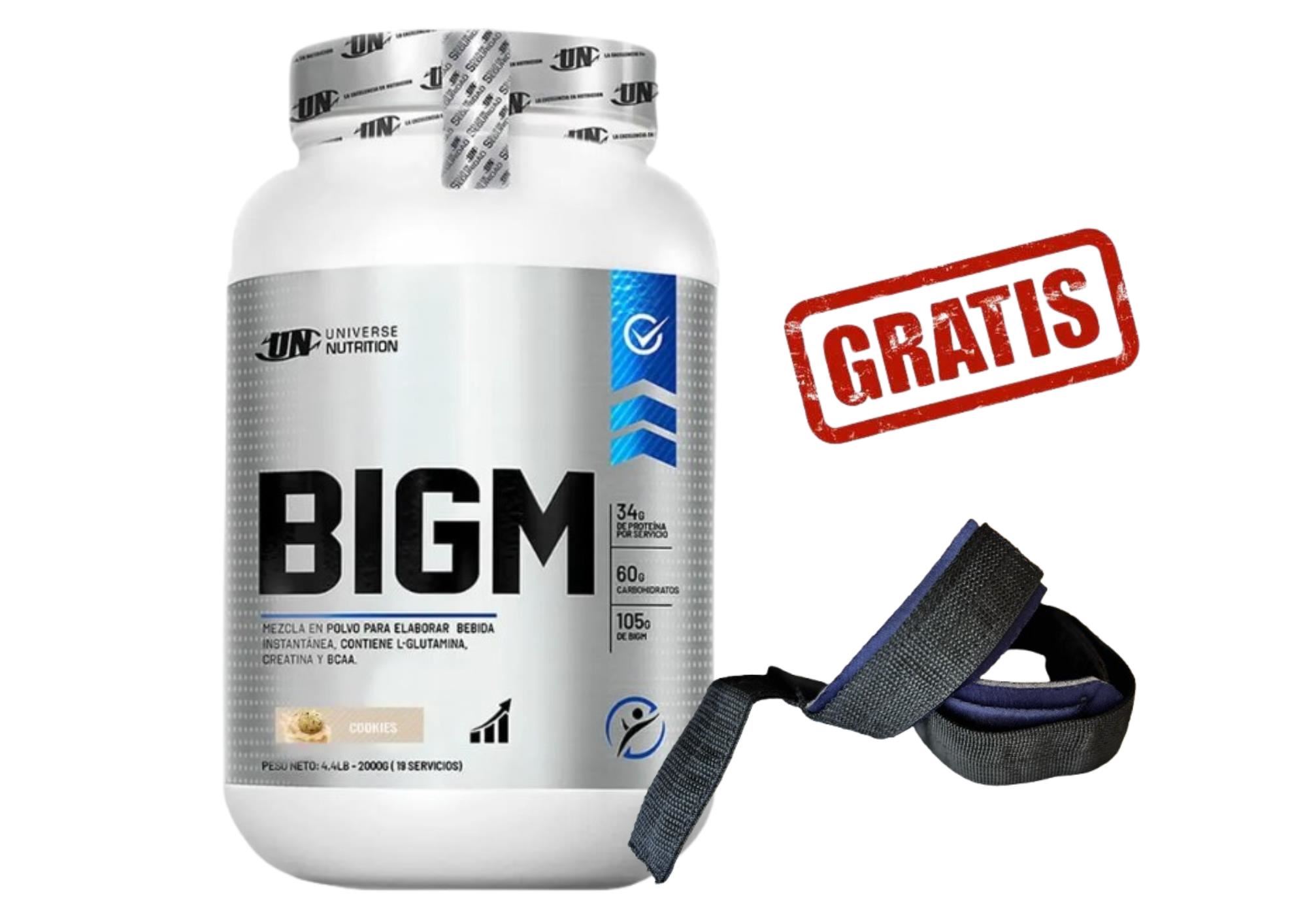 BIGM 1KG COOKIES UNIVERSE NUTRITION + STRAPS